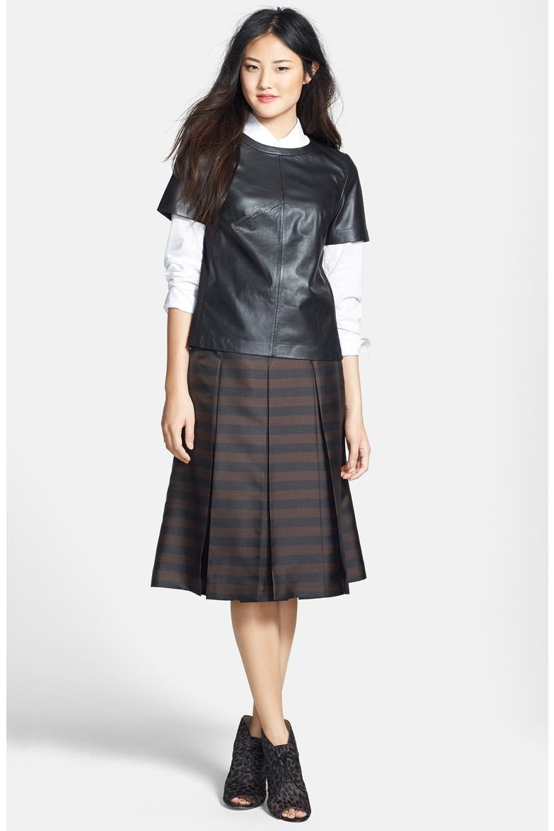 Leather Front Top, Alternate, color, RED ROXBURY/ BLACK COLORBLOCK