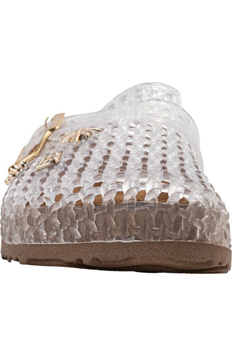 bebe Twinkle Footbed Clog, Alternate, color, Clear