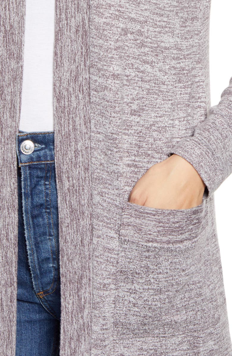 Bobeau Knit Open Front Cardigan, Alternate, color,