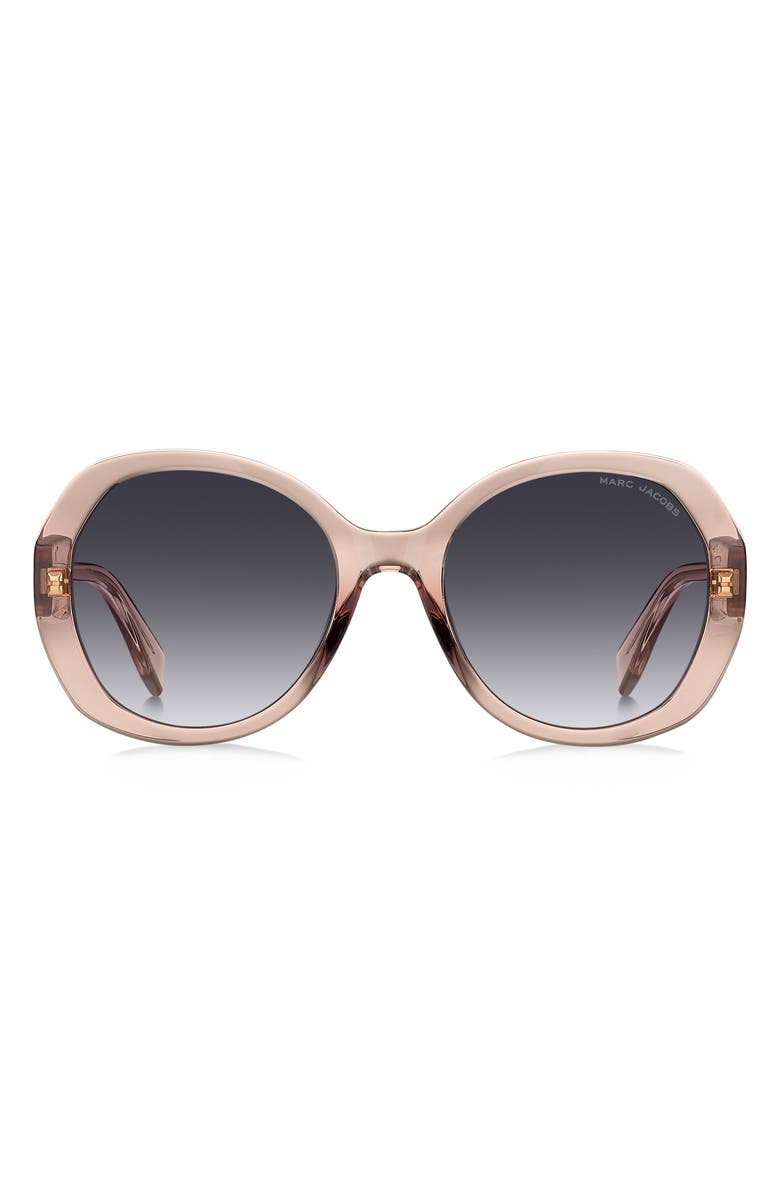 Marc Jacobs 55mm Gradient Oval Sunglasses, Main, color, Beige/ Dark Grey Sf
