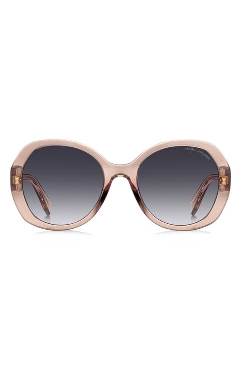 55mm Gradient Oval Sunglasses