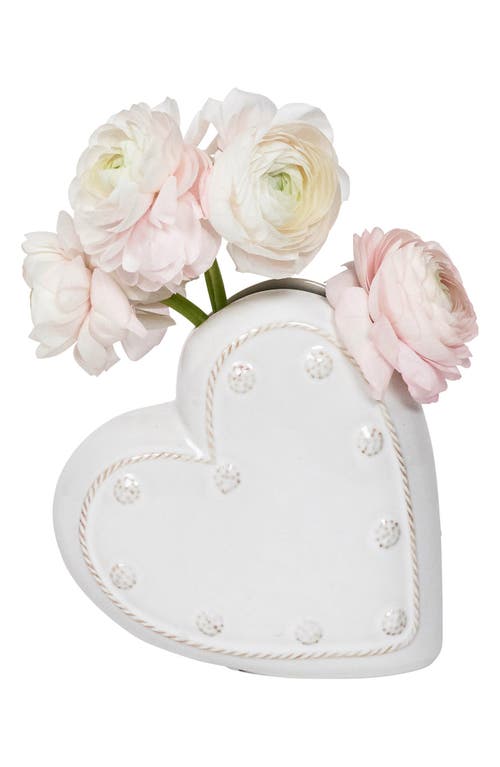 Juliska Berry & Thread Heart Vase In Whitewash