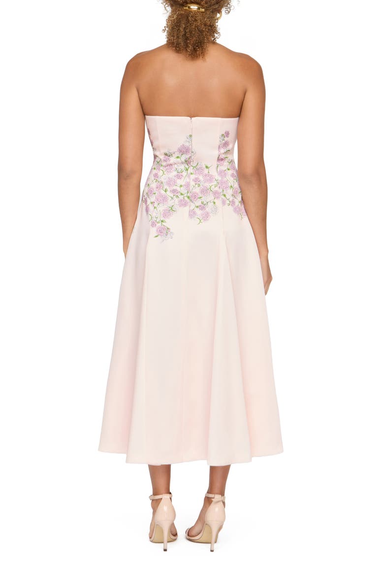 Tabitha Embroidered Strapless Midi Dress, Alternate, color, DELICATE PINK