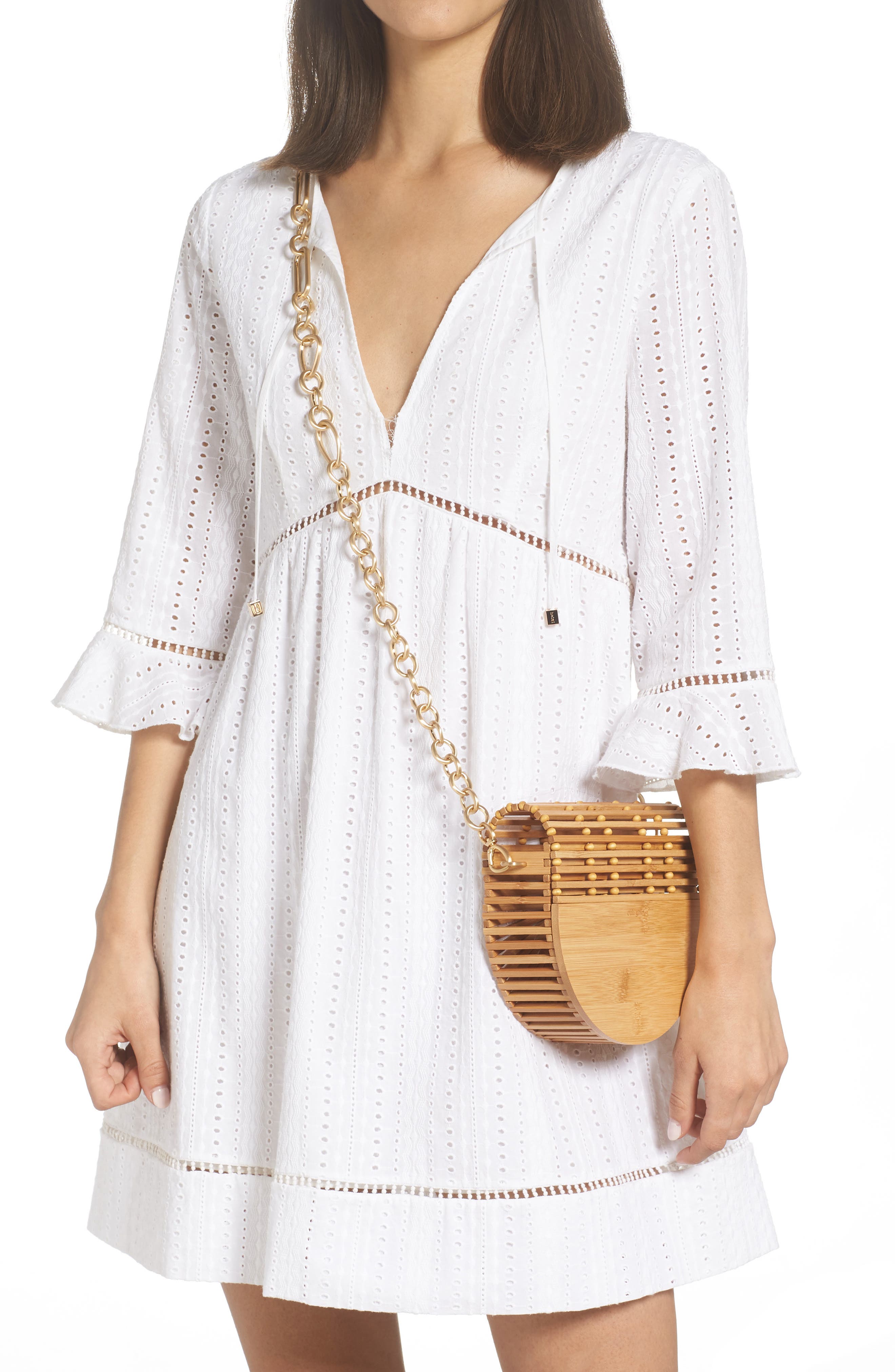 Cult Gaia Ark Flap Bamboo Crossbody, Alternate, color, 