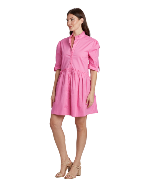 Taylor Tillman Cammie Ruffle Shirt Dress In Pink