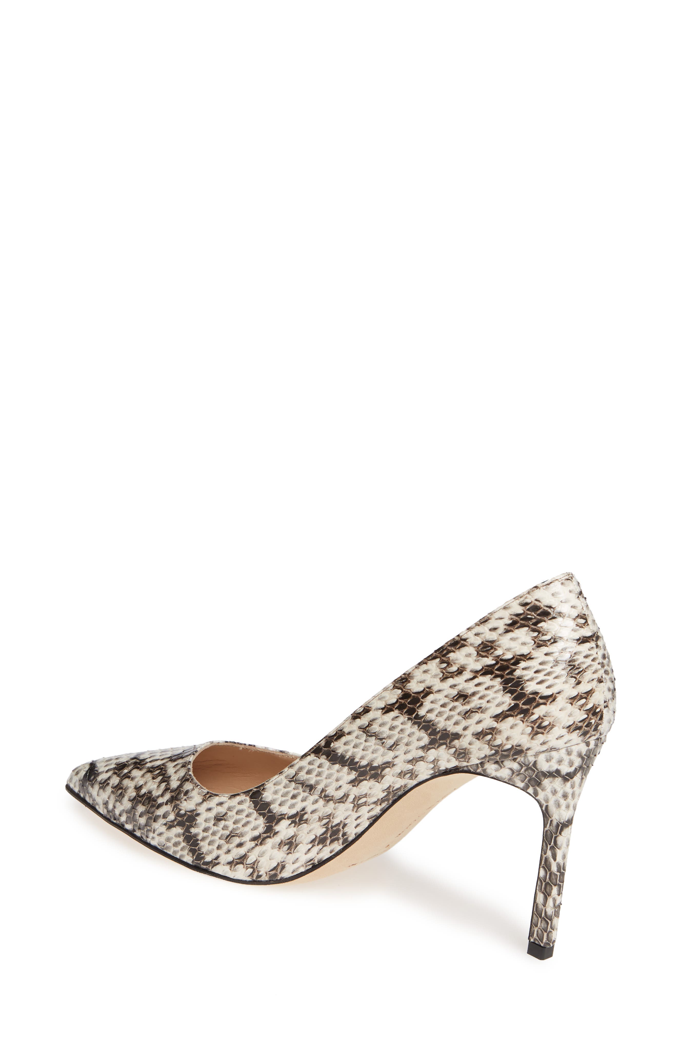 Manolo Blahnik BB Genuine Snakeskin Pointy Toe Pump, Alternate, color, 