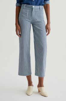 AG Kassie Patch Pocket High Waist Ankle Wide Leg Pants