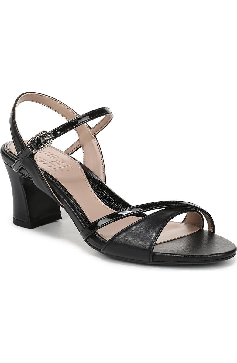 Naturalizer Trey Ankle Strap Sandal, Main, color, Black