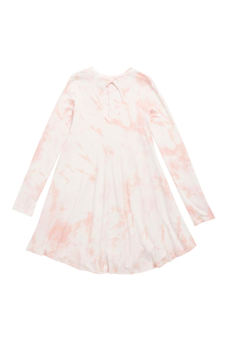 Print Knit A-Line Dress, Alternate, color, PINK LOTUS TIE DYE