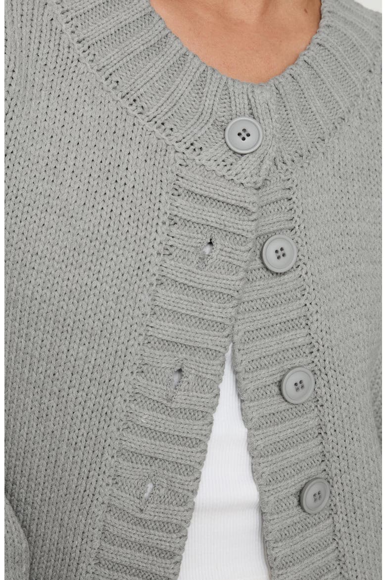 Edern Blouson Cotton Blend Cardigan, Alternate, color, GREY