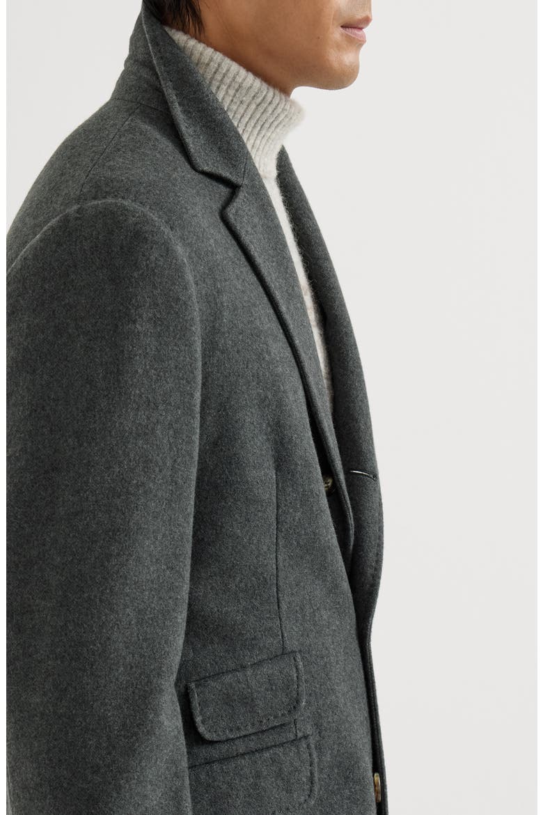 Lightweight water-resistant cashmere coat with double vents, Alternate, color, Lead