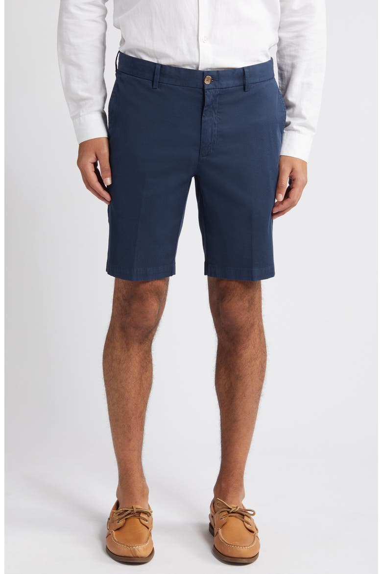 Stretch Cotton & Silk Shorts, Main, color, MIDNIGHT