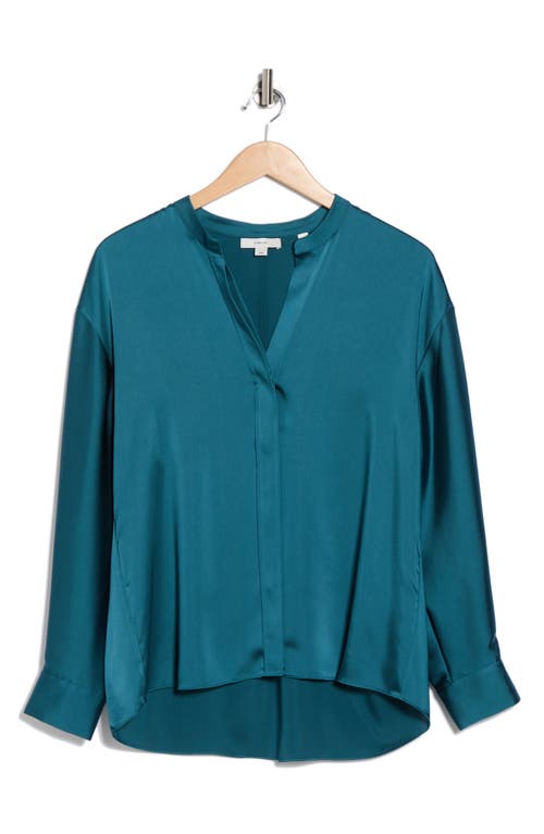 Vince Button-down Blouse In Green
