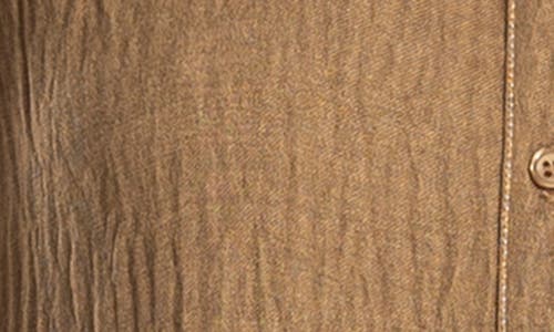 Max Studio Button Placket Minidress In Brown