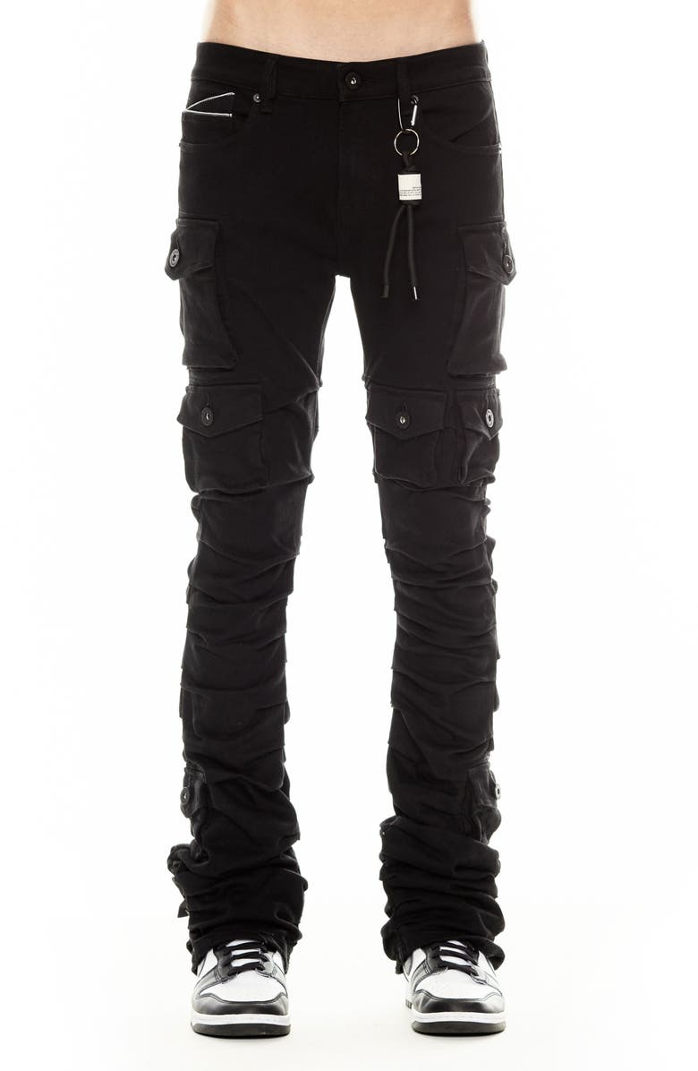 Cult of Individuality Hipster Nomad Stacked Bootcut Cargo Jeans, Main, color, 