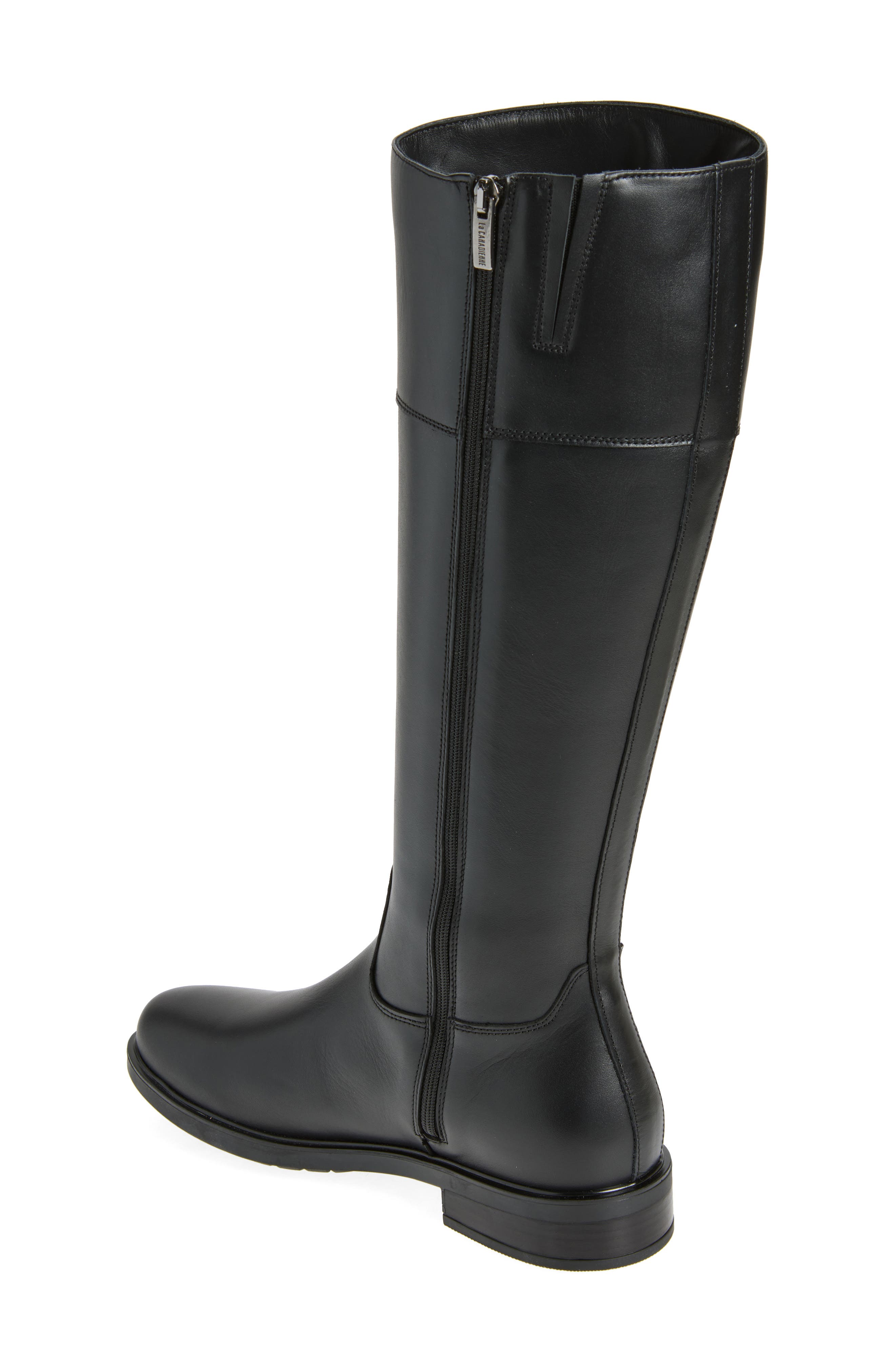 Sylas Tall Leather Boot, Alternate, color, BLACK LEATHER