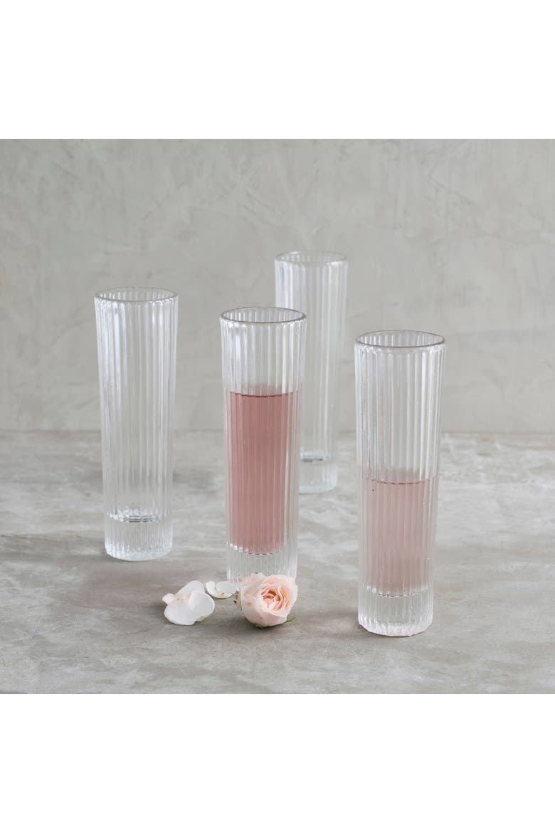 Clear Champagne Glasses - Set of 4, Main, color, Clear