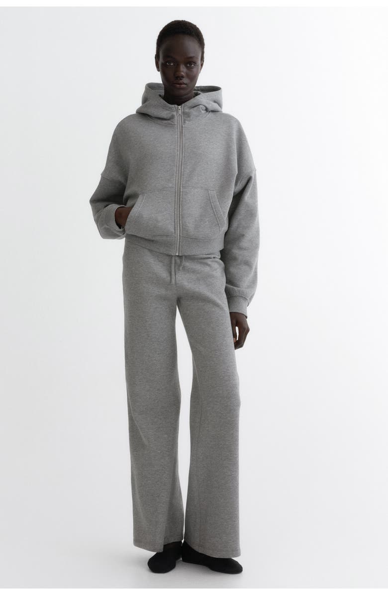 H&M Flared Sweatpants, Alternate, color, Gray Melange
