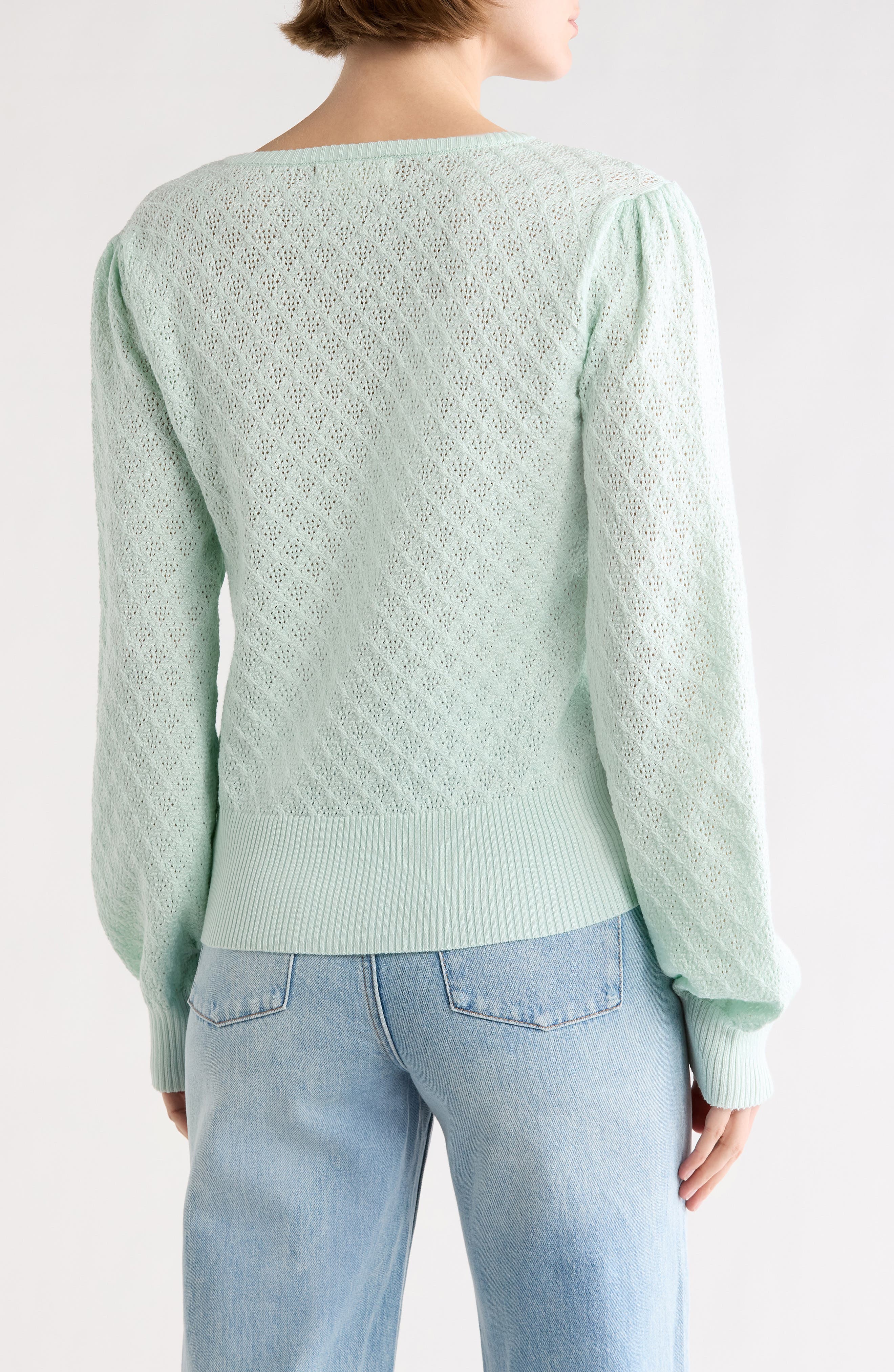 Eileen Pointelle Knit Cardigan - image 2
