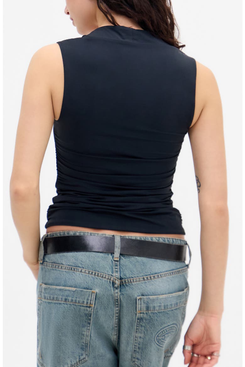 Bailey Ruched Tank, Alternate, color, BLACK