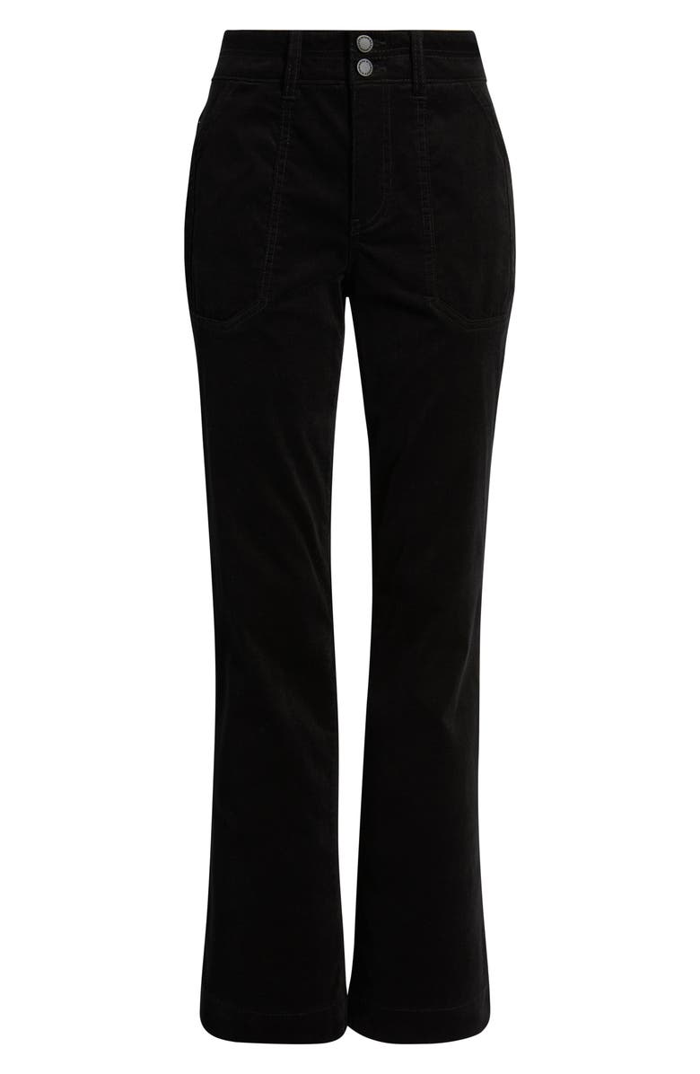 Wit & Wisdom Madison 'Ab'Solution High Waist Bootcut Corduroy Pants, Alternate, color, Black