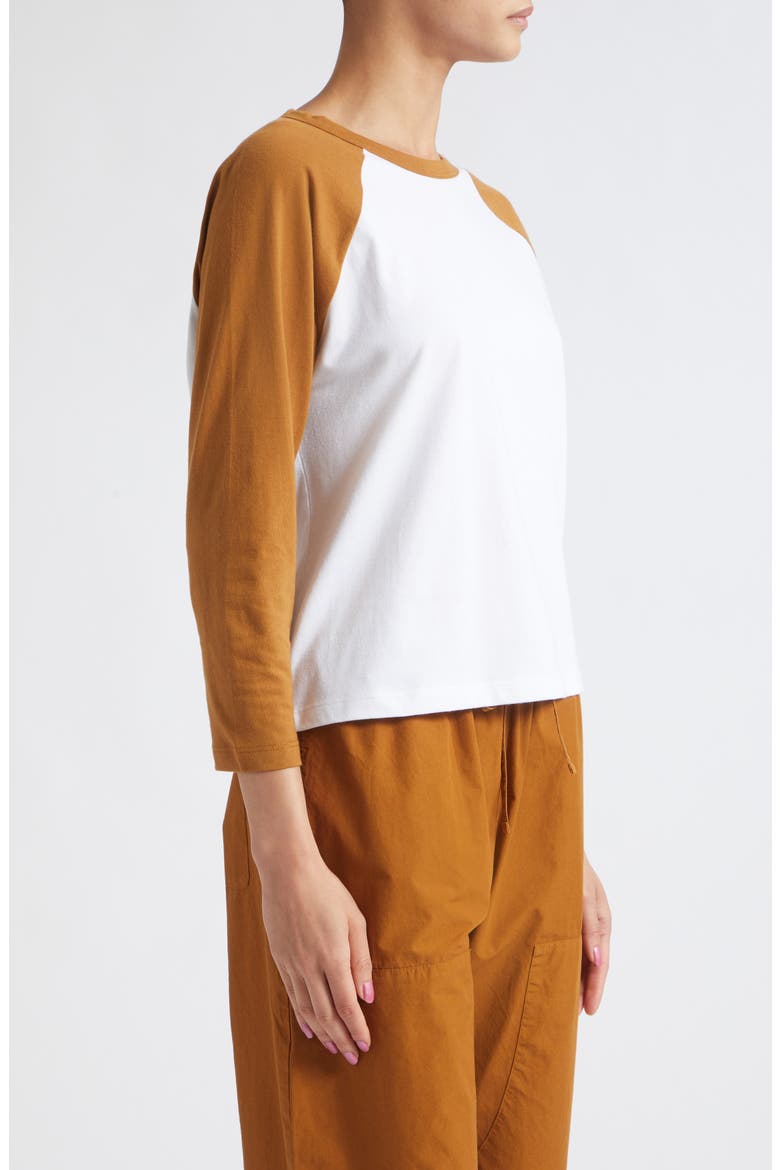 Margo Baseball T-Shirt, Alternate, color, WHITE/ COPPER