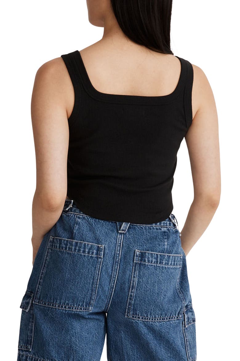 The Tailored Sleekhold Crop Tank, Alternate, color, TRUE BLACK