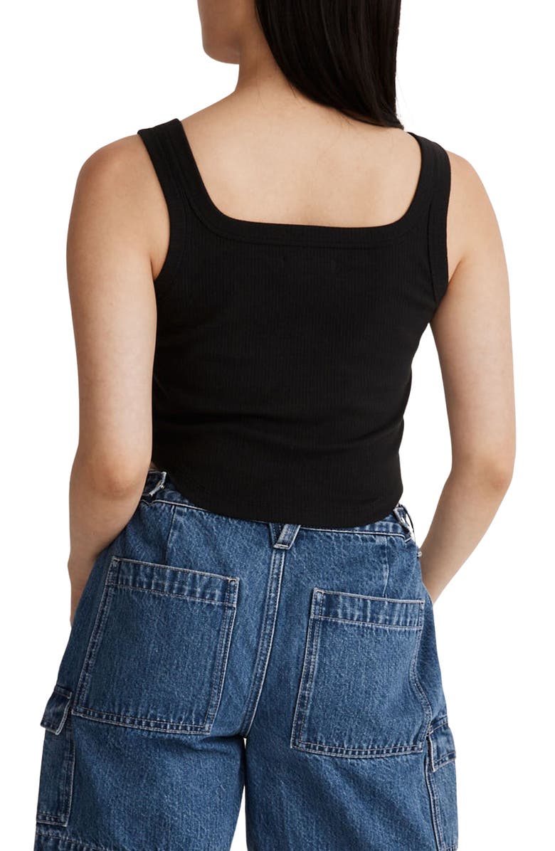 Madewell The Tailored Sleekhold Crop Tank, Alternate, color,