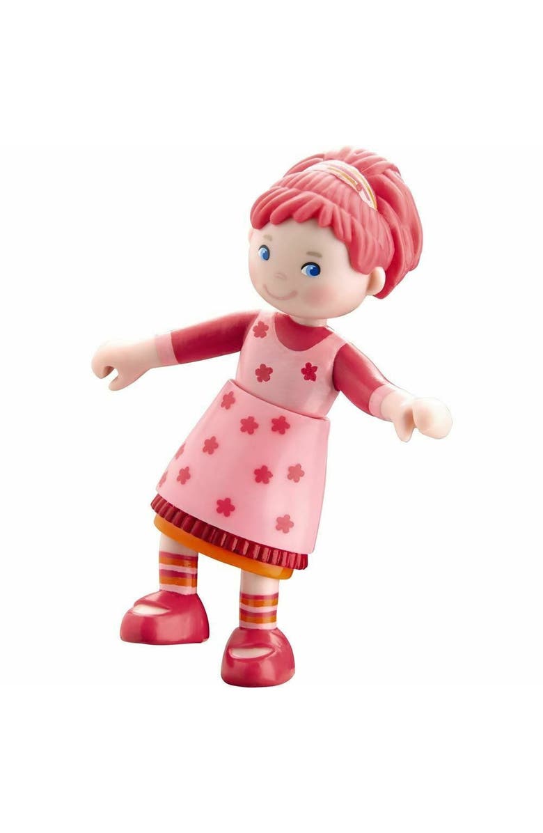 HABA Little Friends Lilli - 4" Dollhouse Toy Figure with Pink Hair, Main, color, 