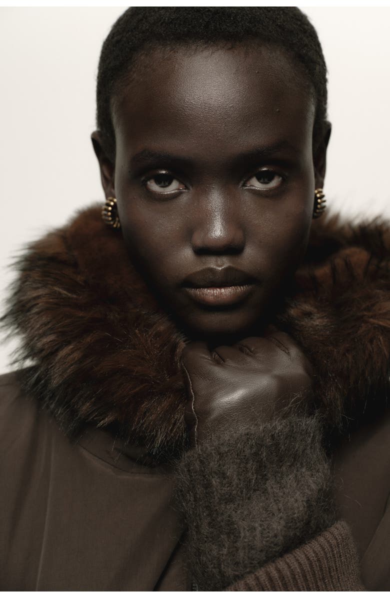 H&M Padded Jacket, Alternate, color, Dark Brown