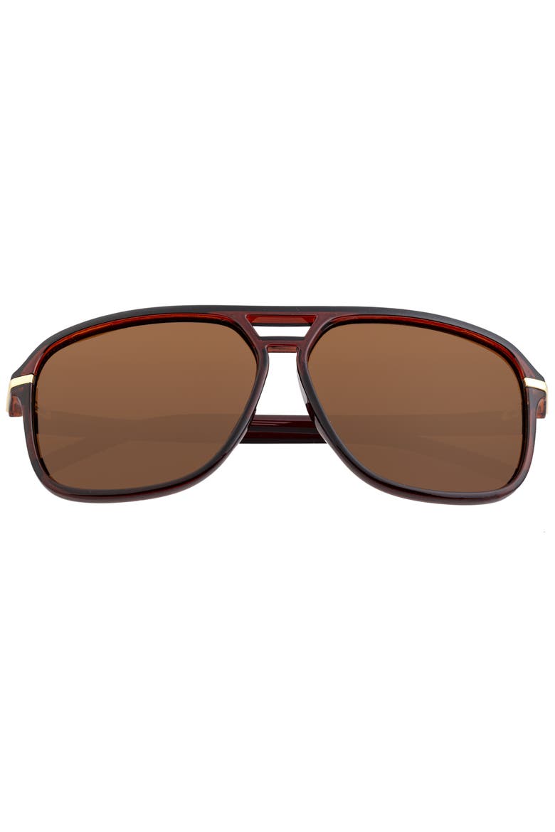 Reed Polarized Sunglasses, Alternate, color, Brown/Brown