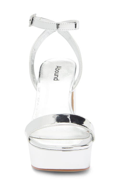 Abound Monica Block Heel Platform Sandal In Silver Metallic