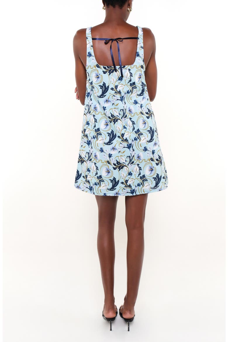 Leonor Floral Linen & Cotton Minidress, Alternate, color, COURAGE GARDEN