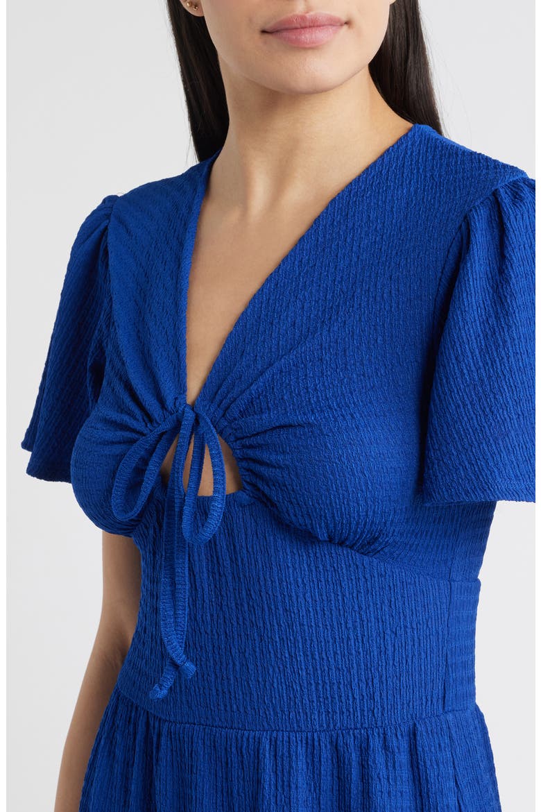 Keyhole Midi Dress, Alternate, color, ROYAL