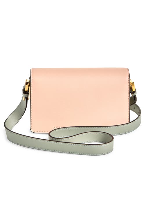 Marni Multicolor Leather Trunkaroo Mini Shoulder Bag In Camelia/shell/storm