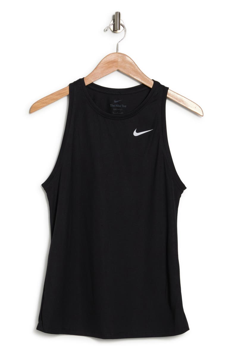 Dri-FIT Running Tank, Alternate, color, 010 BLACK/WHITE
