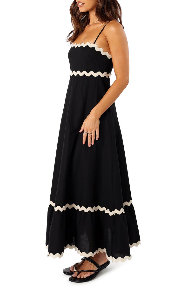 Petal & Pup Yana Sleeveless Maxi Dress, Alternate, color, Black Cream