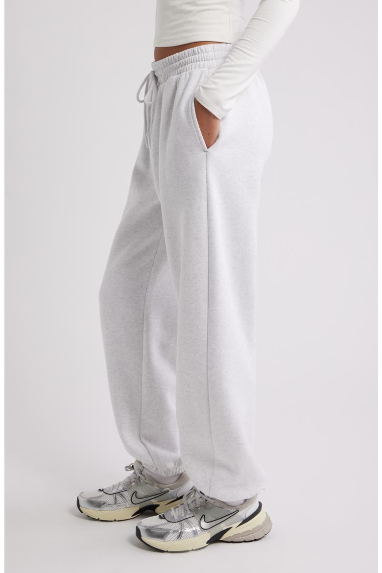Baggy Fleece Joggers, Alternate, color, GREY FOG HEATHER