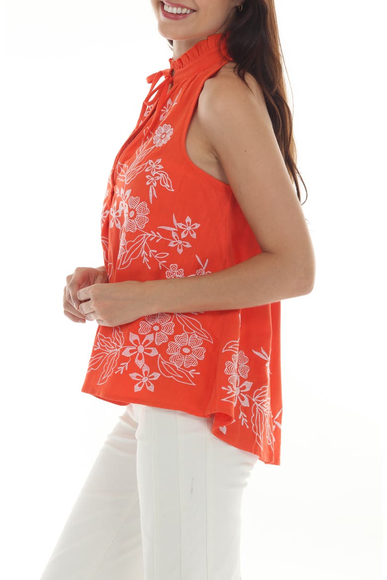 Floral Halter Swing Top, Alternate, color, ORANGE