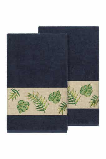 Zoe Embellished Bath Towel - Set of 2 - Midnight Blue