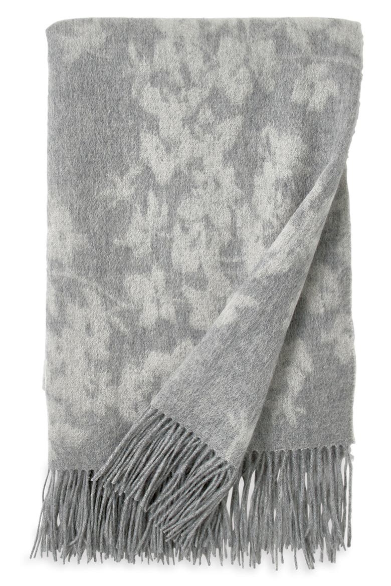 Orchid Wool Throw Blanket, Main, color, GREY