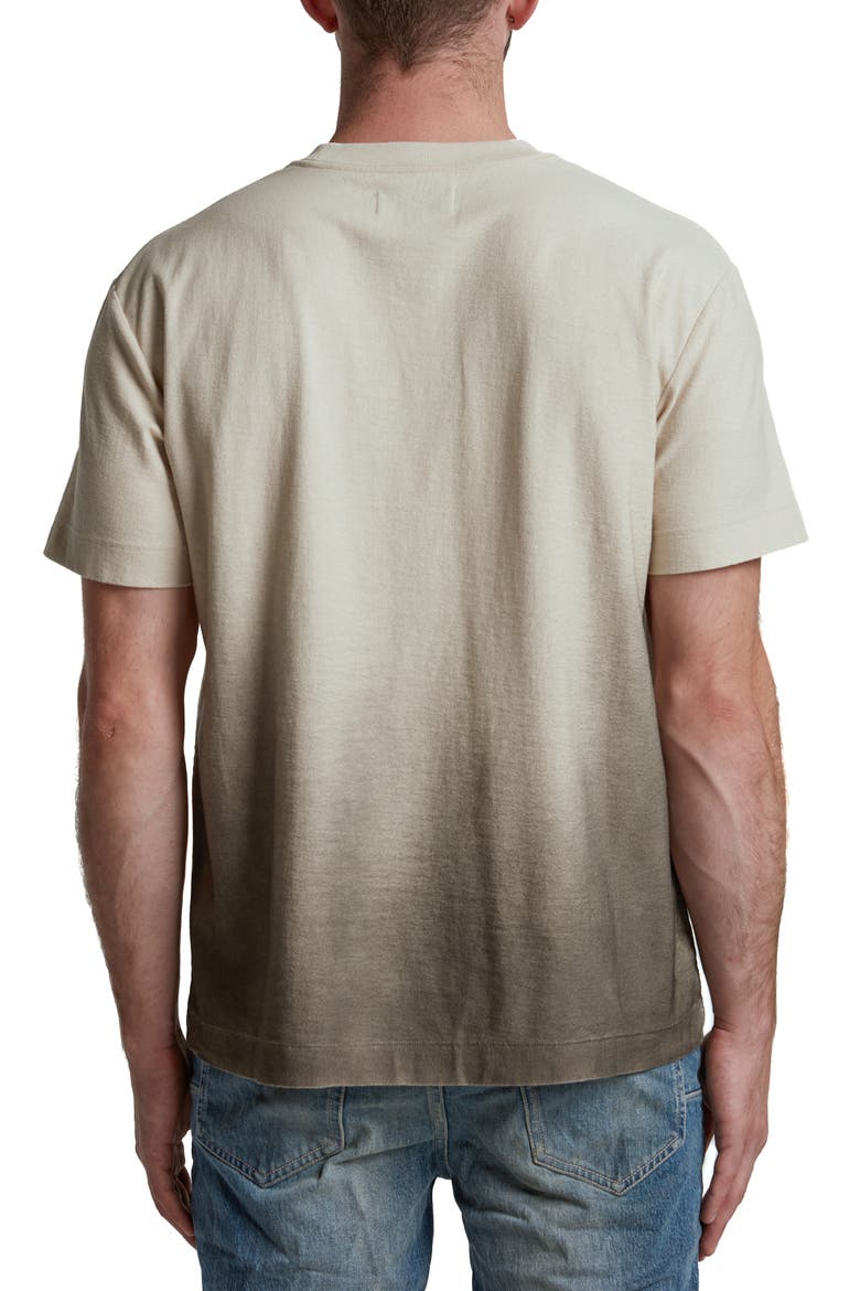 Ombré Textured Cotton Graphic T-Shirt, Alternate, color, KHAKI