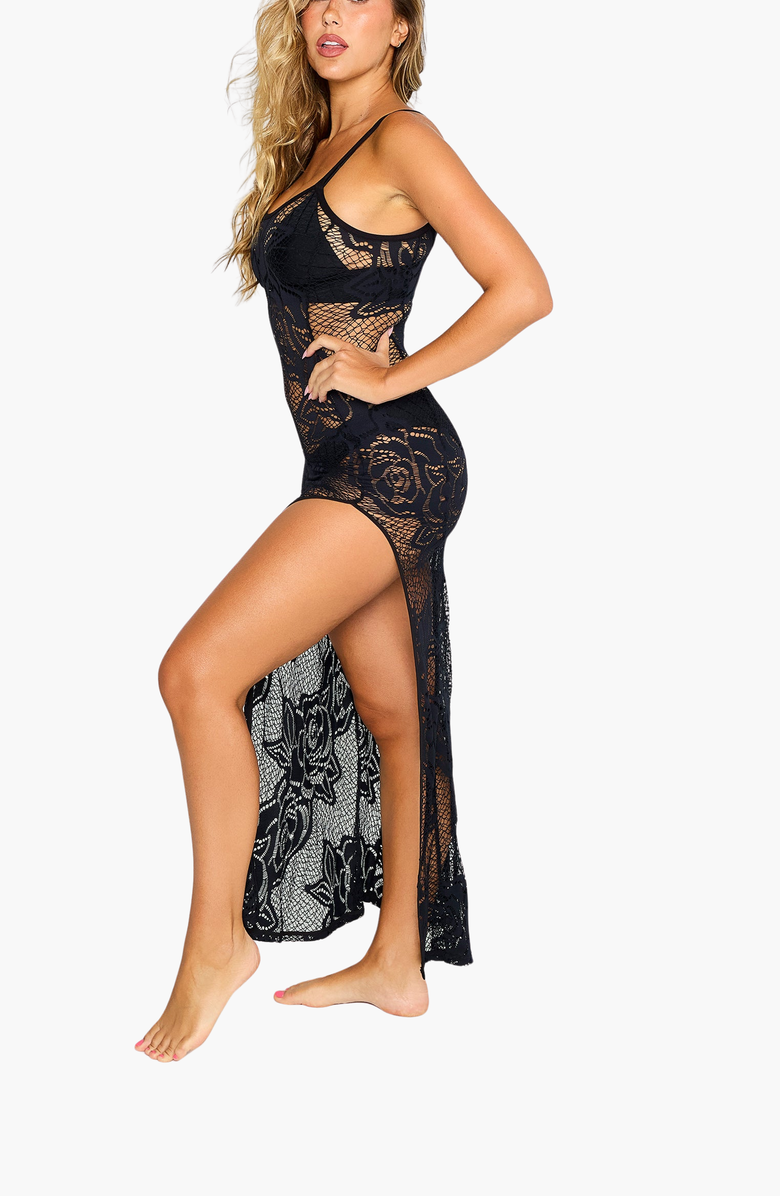 Beach Bunny Swimwear Monique Maxi Dress, Alternate, color, Black