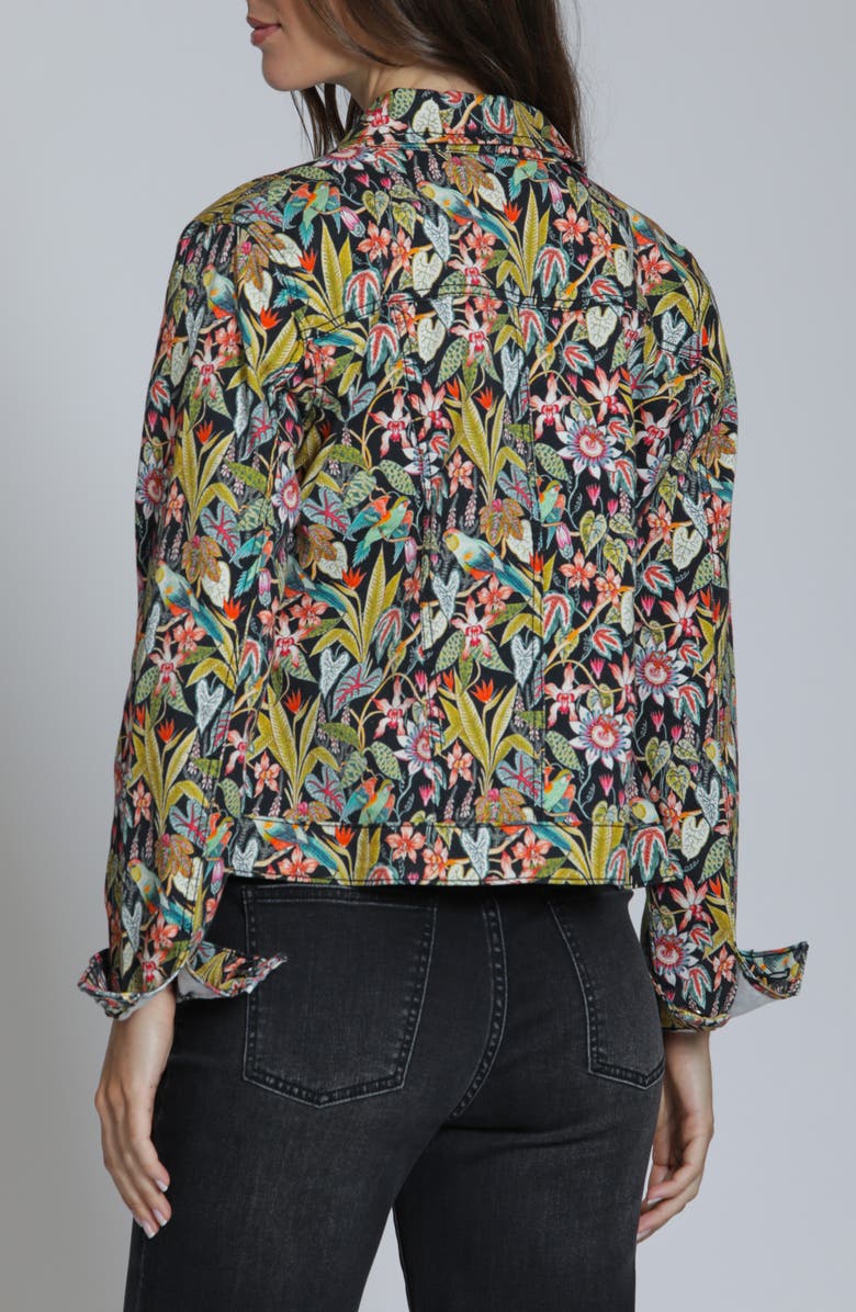 APNY Printed Denim Jacket, Alternate, color, Yellow Gold Multi