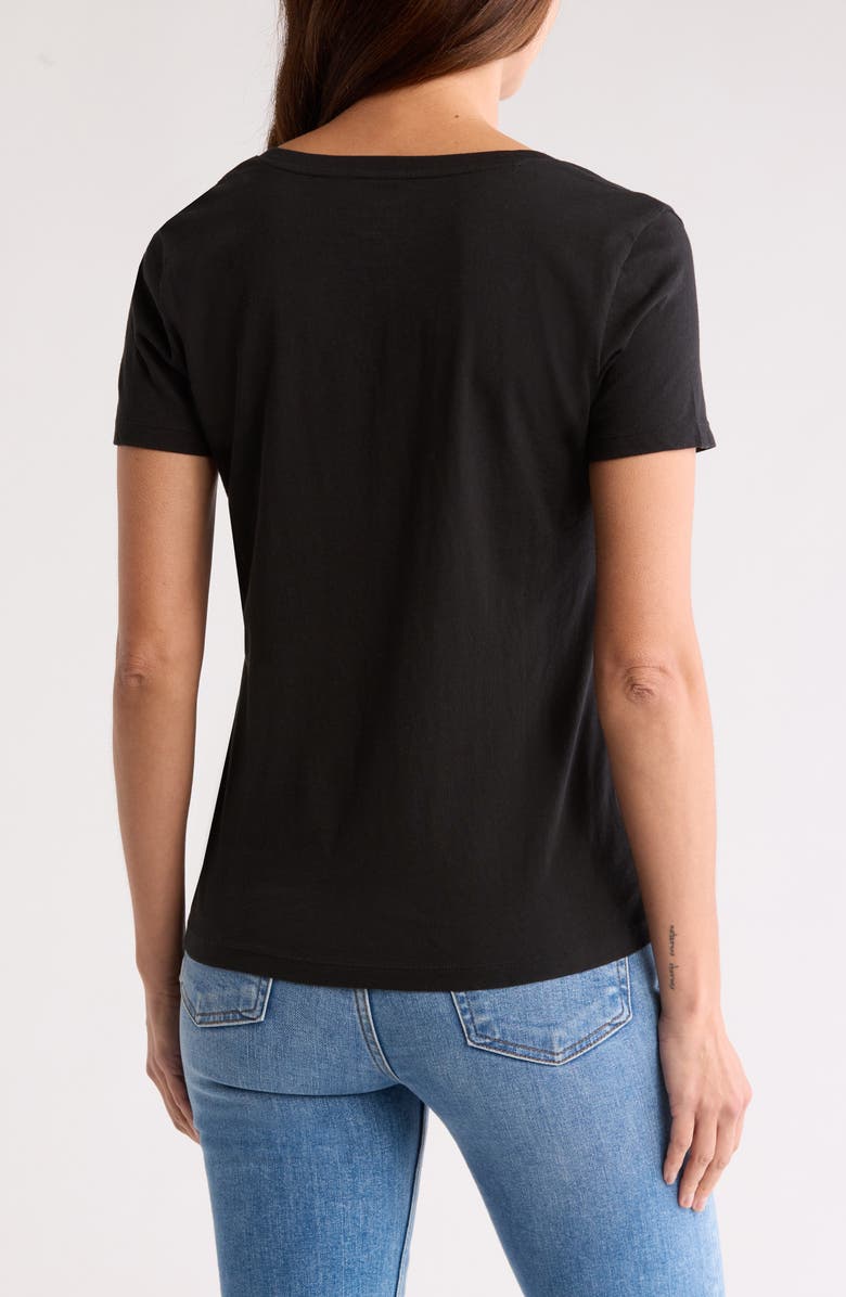 Madewell Softfade V-Neck Tee, Alternate, color, True Black