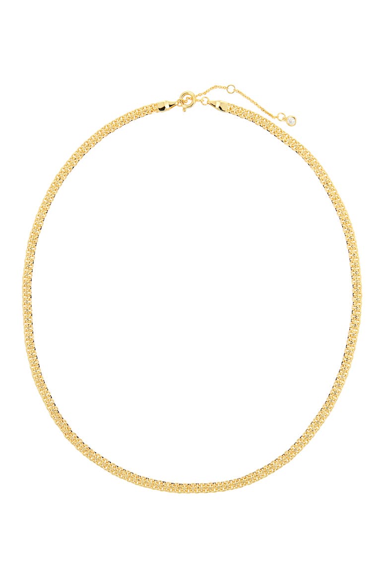Demi Fine Woven Chain Necklace, Main, color, 14K GOLD PLATED