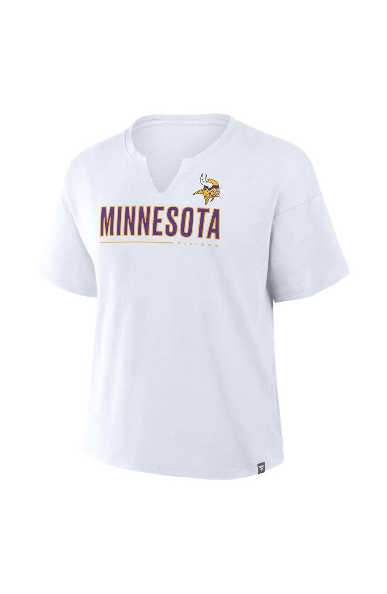 FANATICS Women's Fanatics White Minnesota Vikings Redzone Slub Boxy T-Shirt, Alternate, color, White