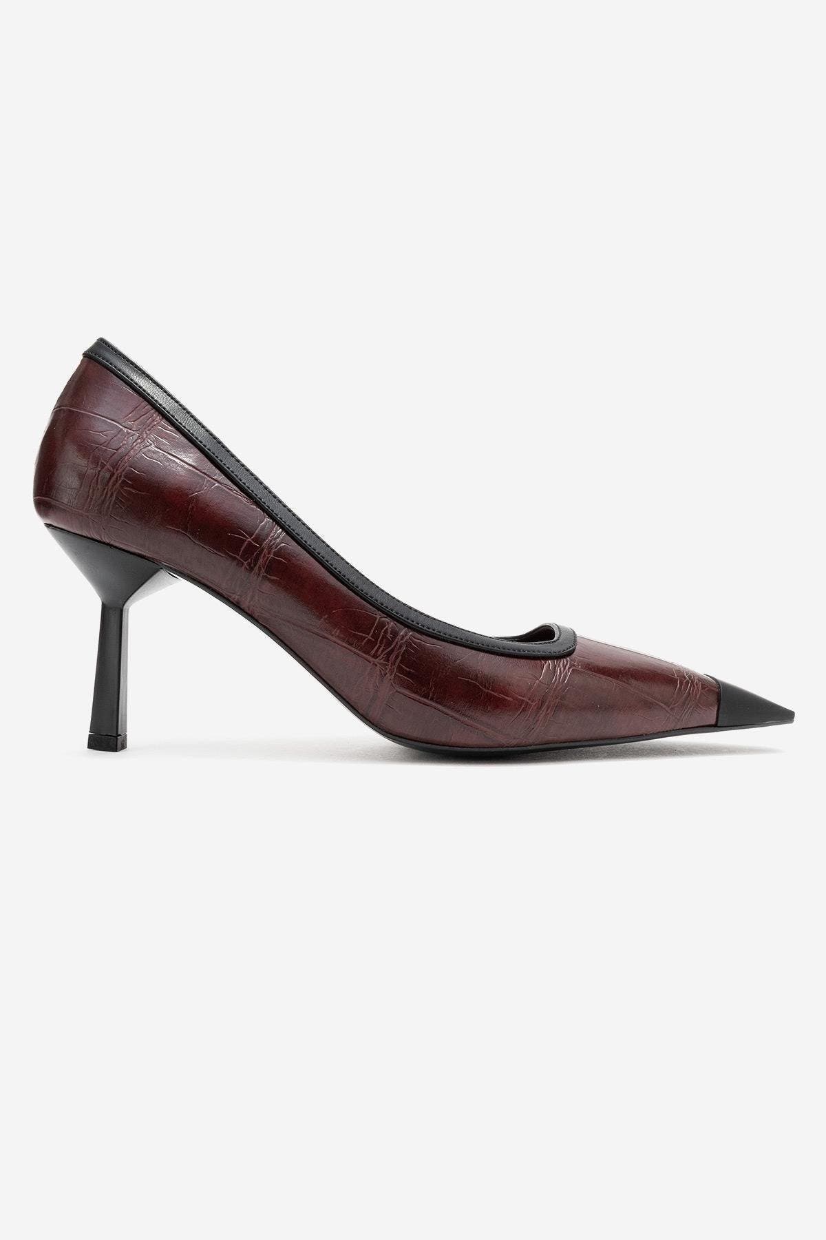 Rona Pointed Toe Pump, Alternate, color, Burgundy Printed