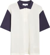 PALMES Colorblock Cotton Zip Polo