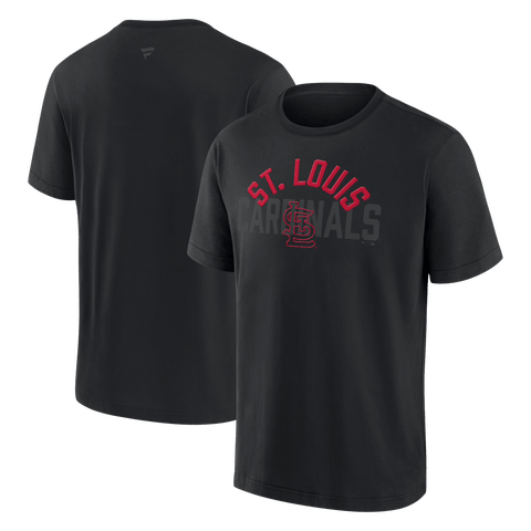 Men's Fanatics  St. Louis Cardinals Black Out Heavyweight T-Shirt